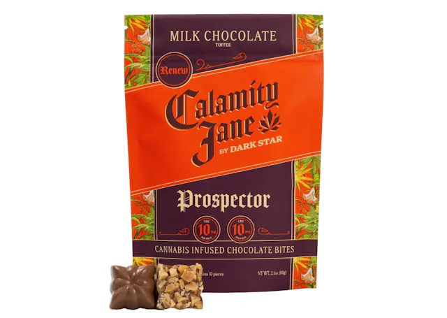 Dark Star Calamity Jane | Prospector - Milk Toffee Chocolate Bites | 100mg