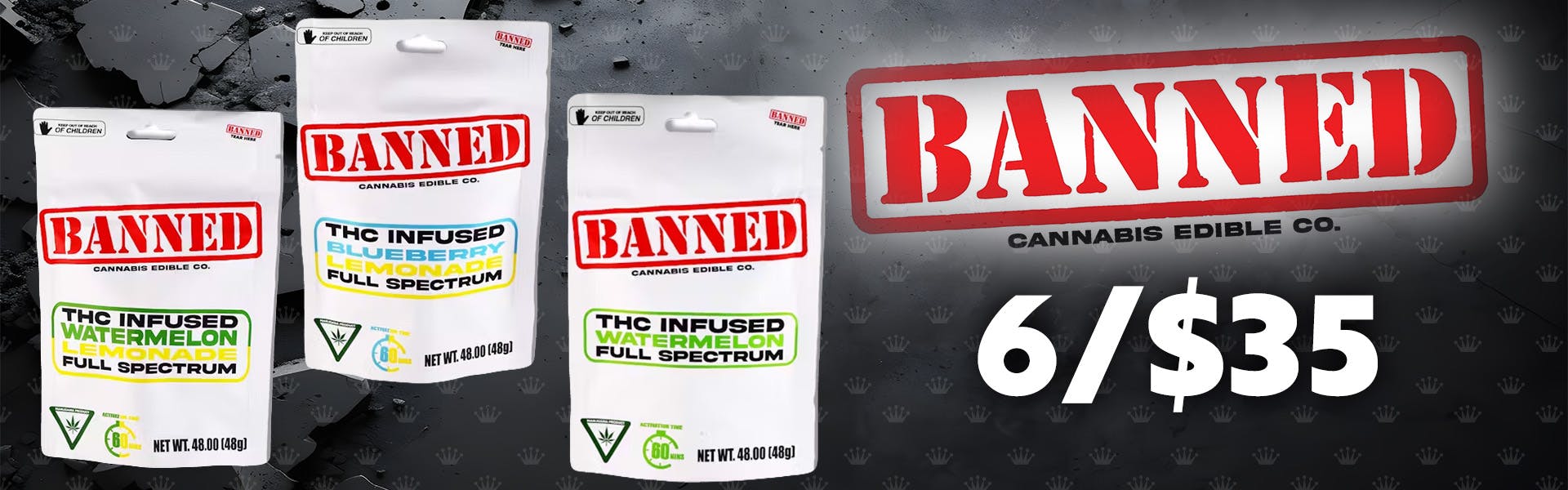 Banned 200mg Gummies - 6/$35
