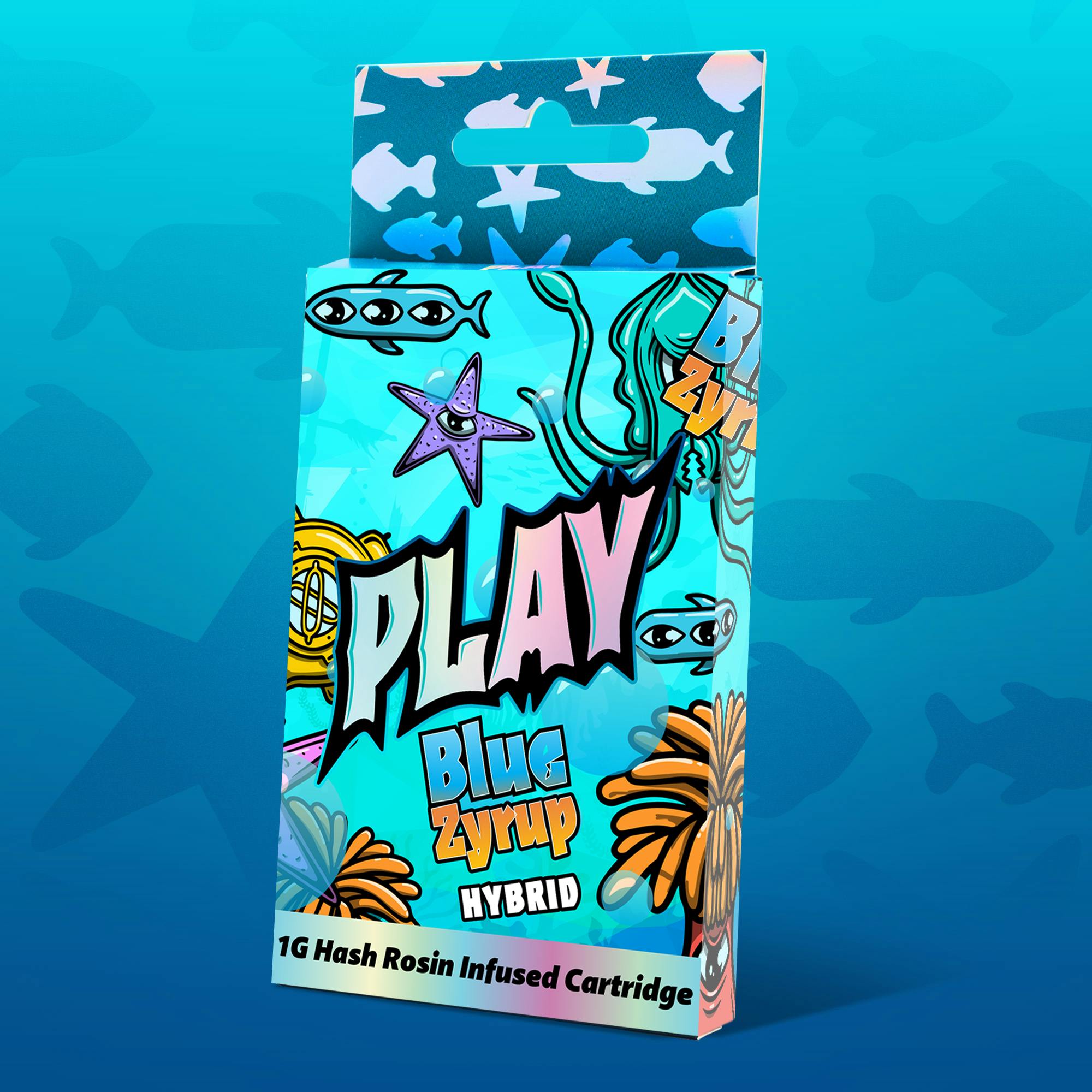 Product: Play | Hash Rosin Infused Vape Cart - 1g - Blue Zyrup