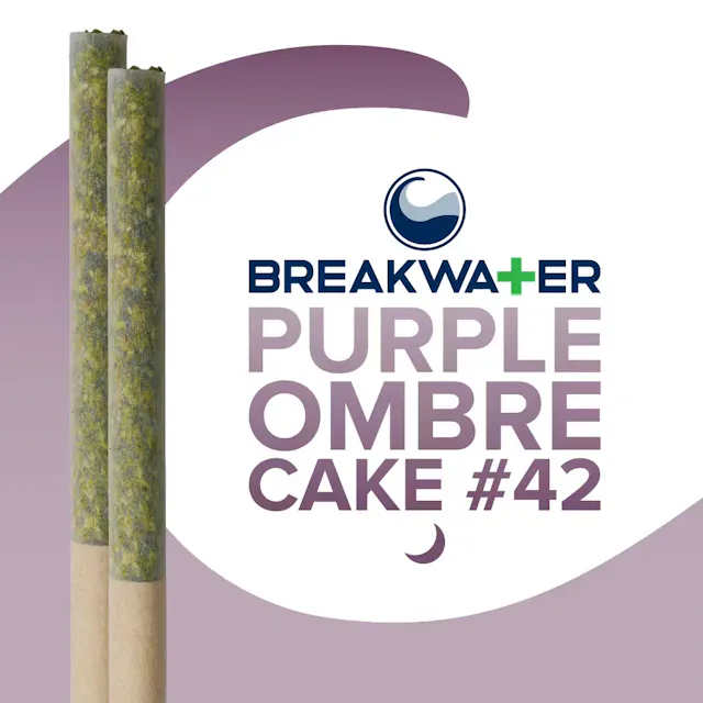Breakwater Pre-Roll Pack Purple Ombre Cake #42 2pk/1g (indica, packs)