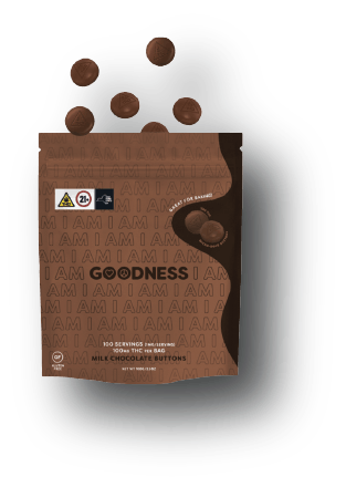 Photo of I AM Goodness | Milk Chocolate Buttons | 100mg 100pk