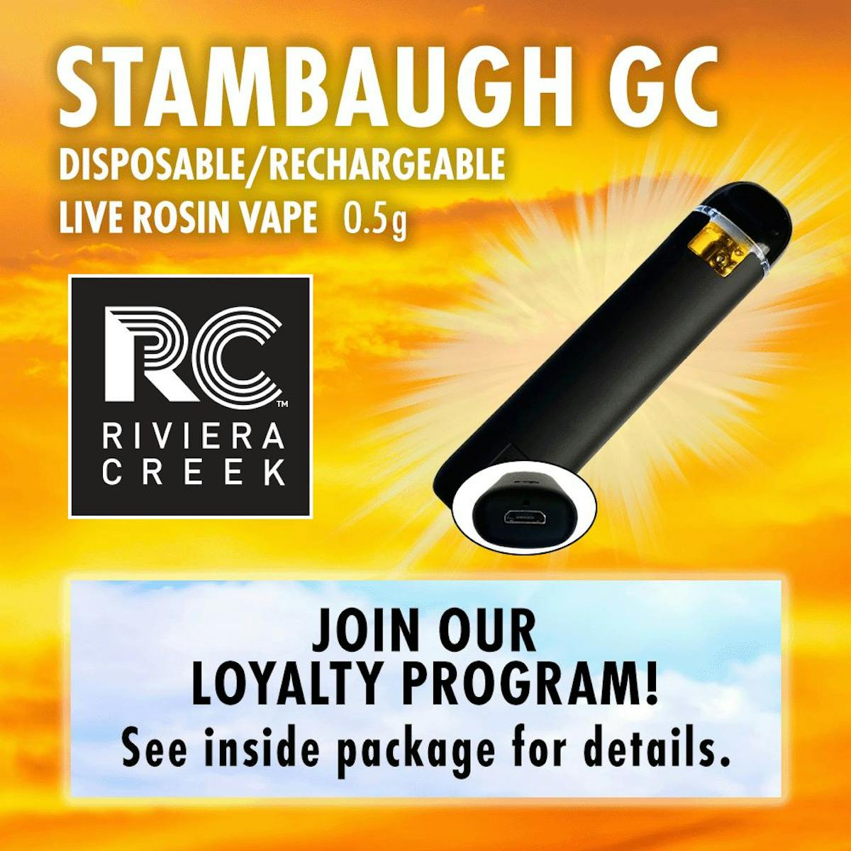 image of Stambaugh GC Live Rosin Disposable