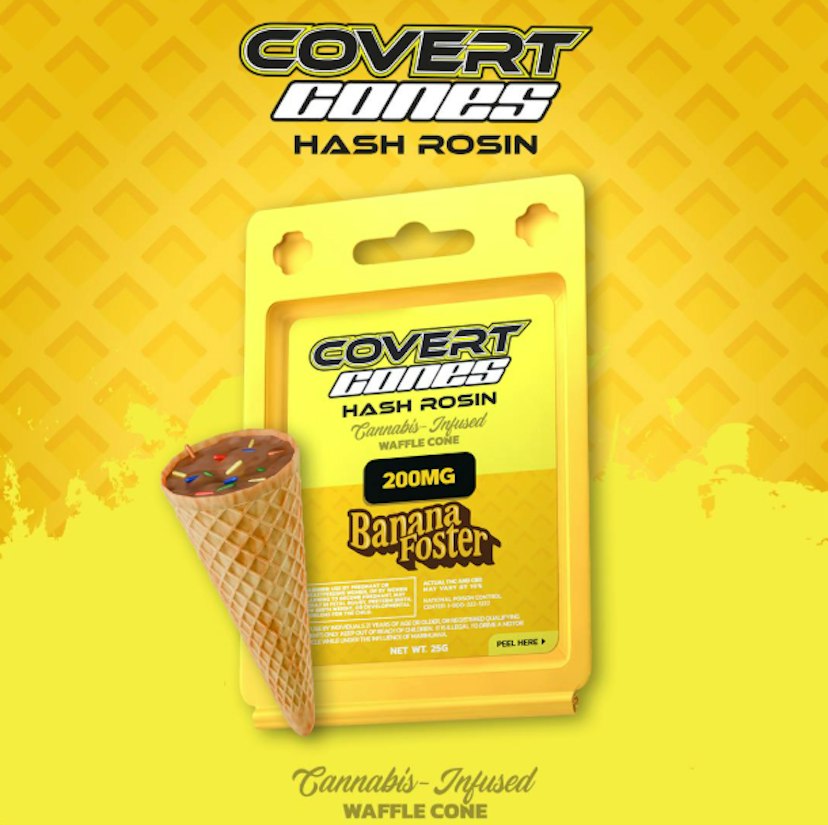Covert Cups | 200mg Hash Rosin Cone | Bananas Foster
