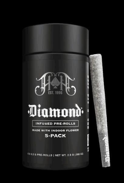 Heavy Hitters - Womac Diamond Infused 5PK Pre-Rolls - 2.5G (Expires 1/20/26)