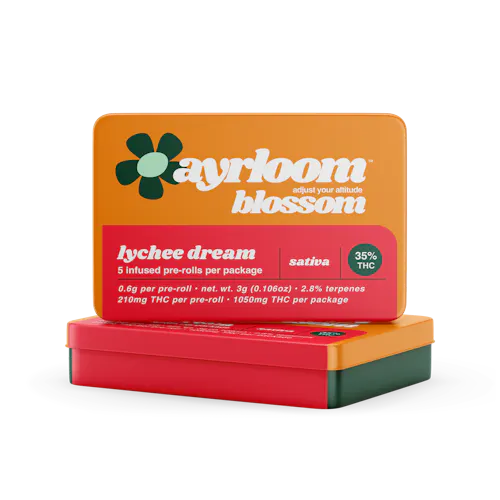 Ayrloom | Lychee Dream Infused Pre-Roll | 5 Pack | 3g-1