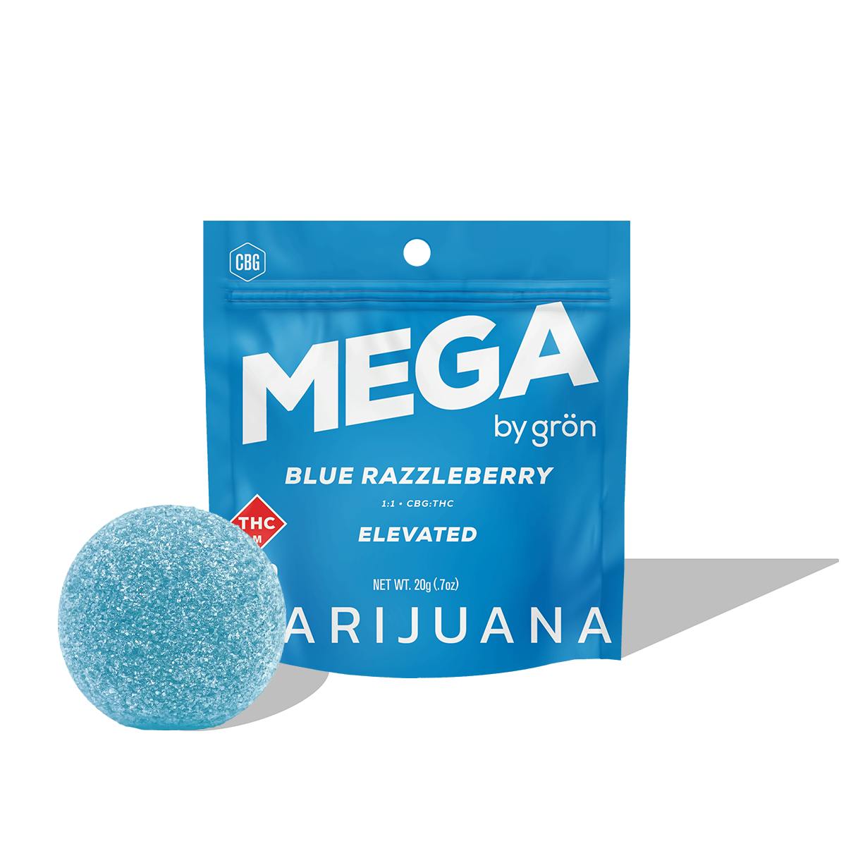 Gron: Mega Pearl | Blue Razzleberry 1:1 | Sativa | 100mg THC