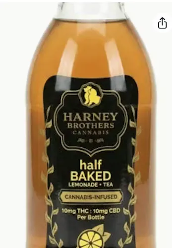 HARNEY BROTHERS | HALF BAKED | TEA+LEMONADE | 1:1 THC: CBD | 10MG(16OZ)-active