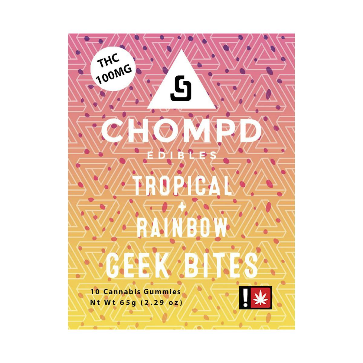 Photo of Chompd 100mg TROPICAL + RAINBOW Single Geek Bomb
