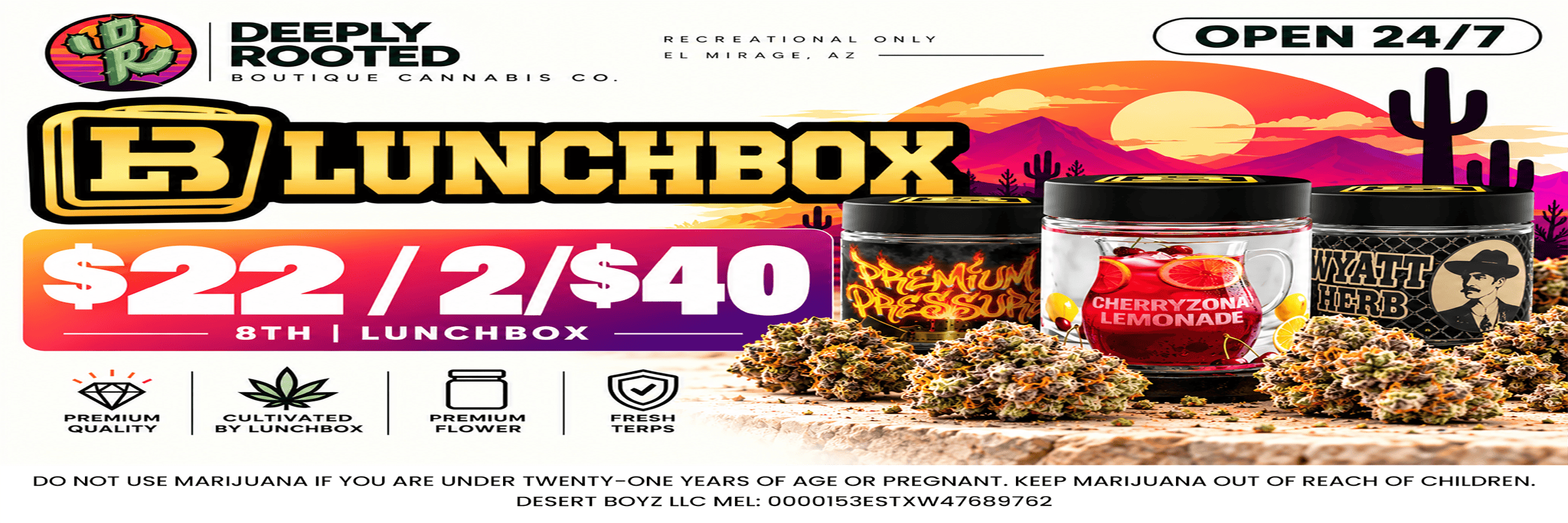 $22 / 2/$40 | 8th | Lunchbox