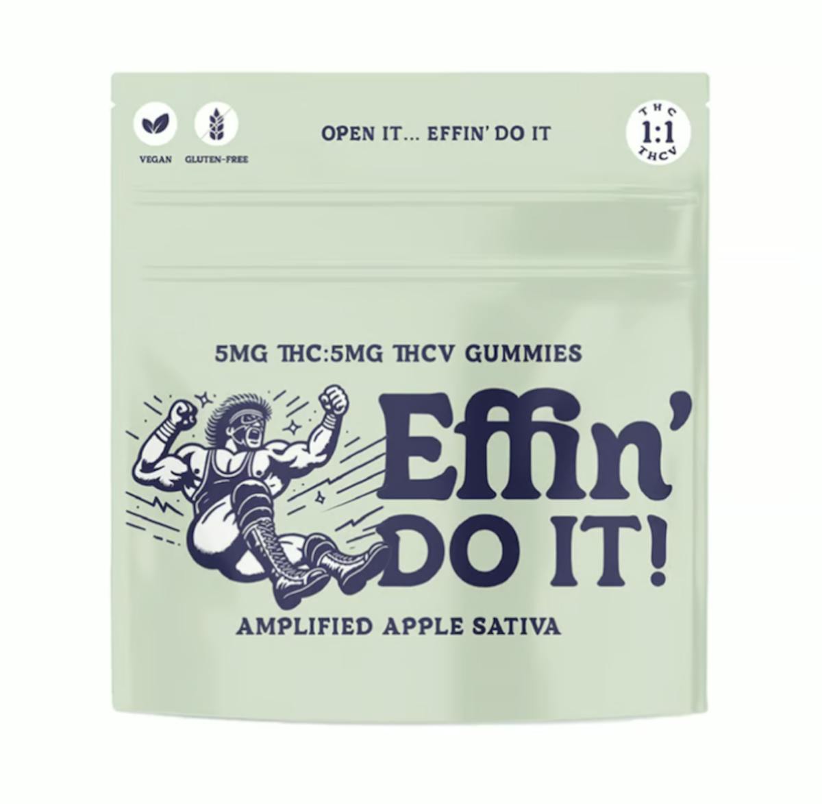 Photo of Effin’ Do It 1:1 Amplified Apple Gummies 100mg 20pk (THC:THCV)