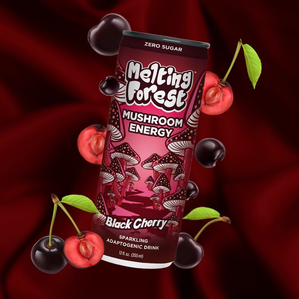 Melting Forest - Mushroom Energy Drink - Black Cherry 12oz.