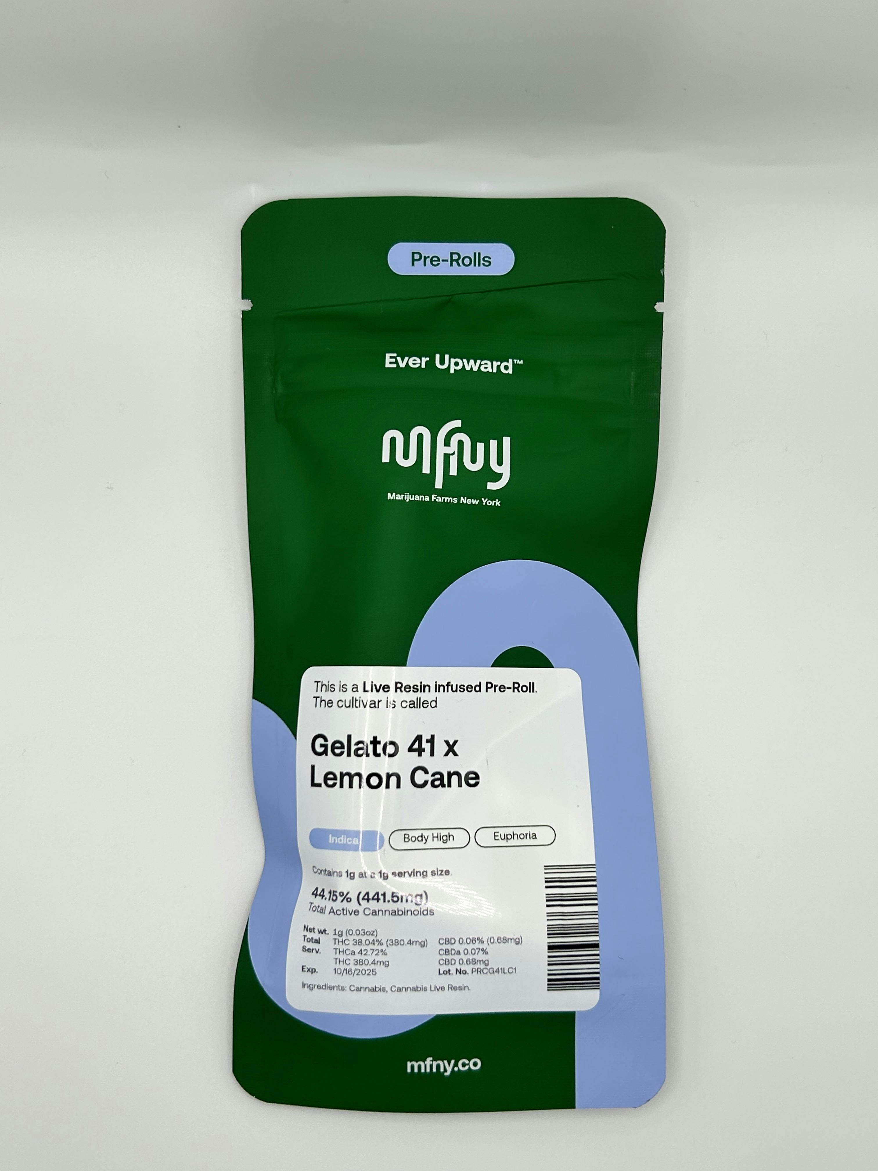 Photo of MFNY – Gelato 41 x Lemon Cane Infused Pre-Roll