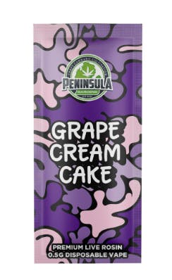 Peninsula Gardens PENINSULA GARDENS | GRAPE CREAM CAKE | LIVE ROSIN DISPOSABLE HYBRID — VAPORIZERS