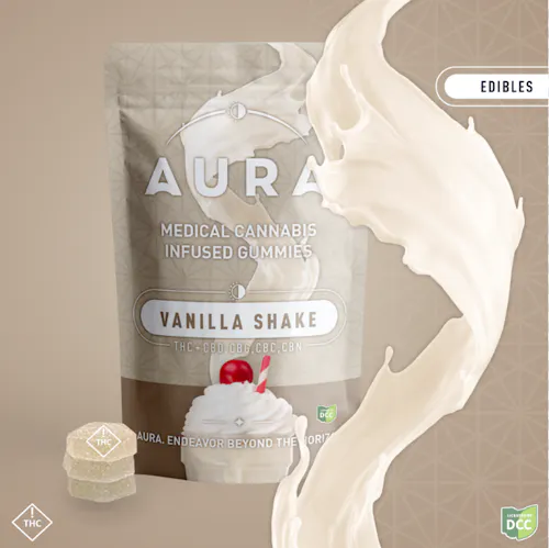 Aura | Vanilla Shake Entourage Gummies | 12pk | 110mg-3