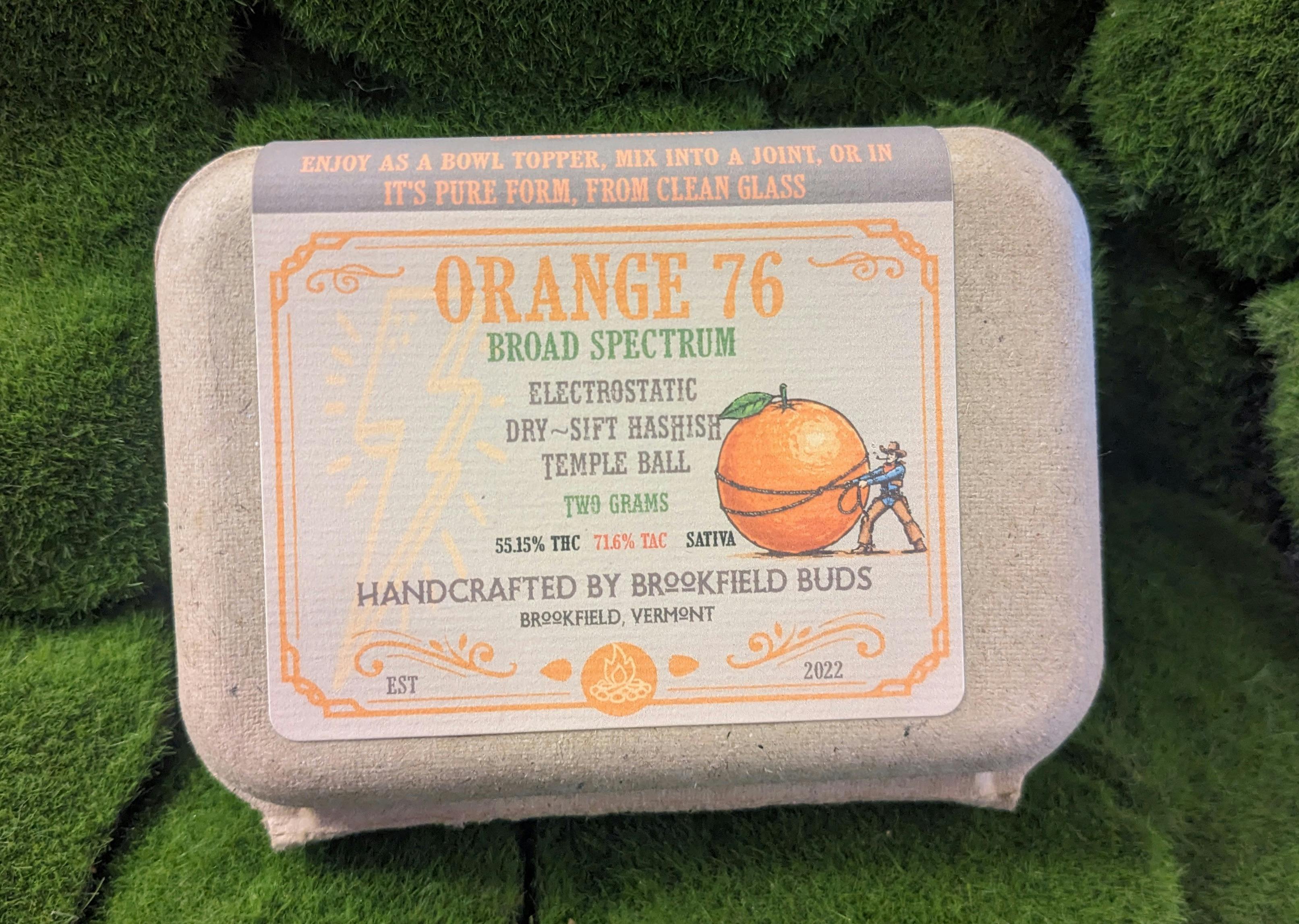 Electrostatic Dry Sift Hashish Temple Ball | Orange 76