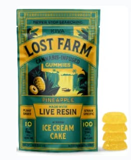 Product CL Kiva Lost Farm Live Resin Gummies - Pineapple 100mg (10pk)