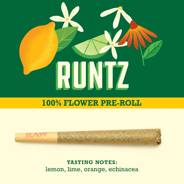 Runtz (H) - 1g Living Soil Grown Pre Roll - Paper Crane Cannabis