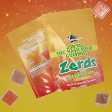 Amnesia - 200mg Zerds Hash Rosin Gummies - Jungle Juice