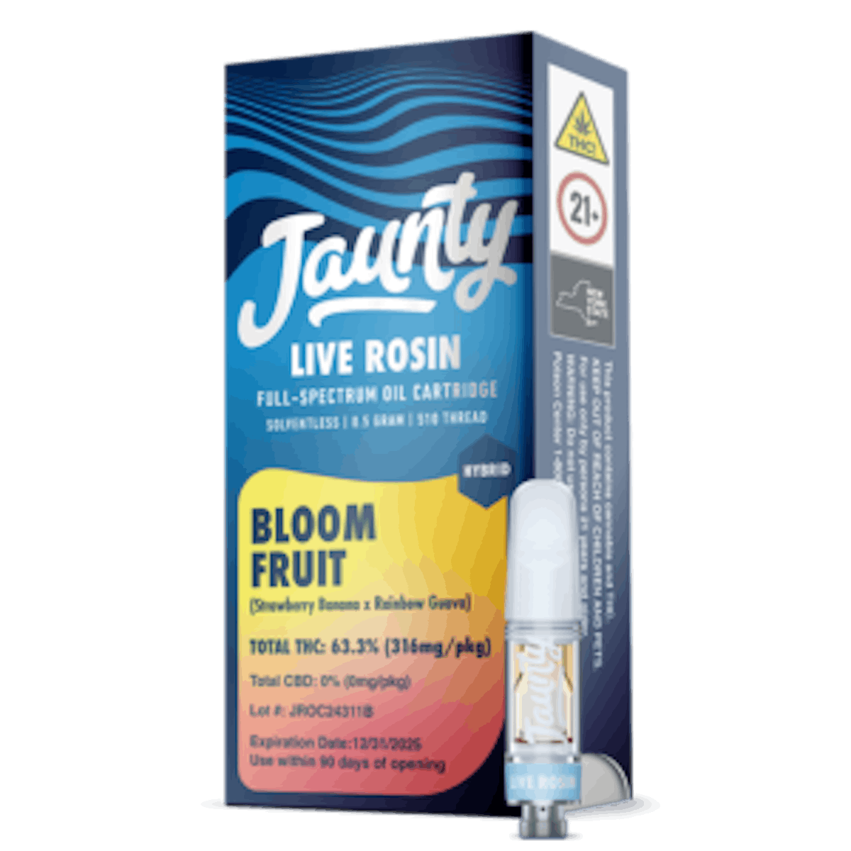 Photo of Jaunty | Bloomfruit | 510 Live Rosin Cartridge 0.5g