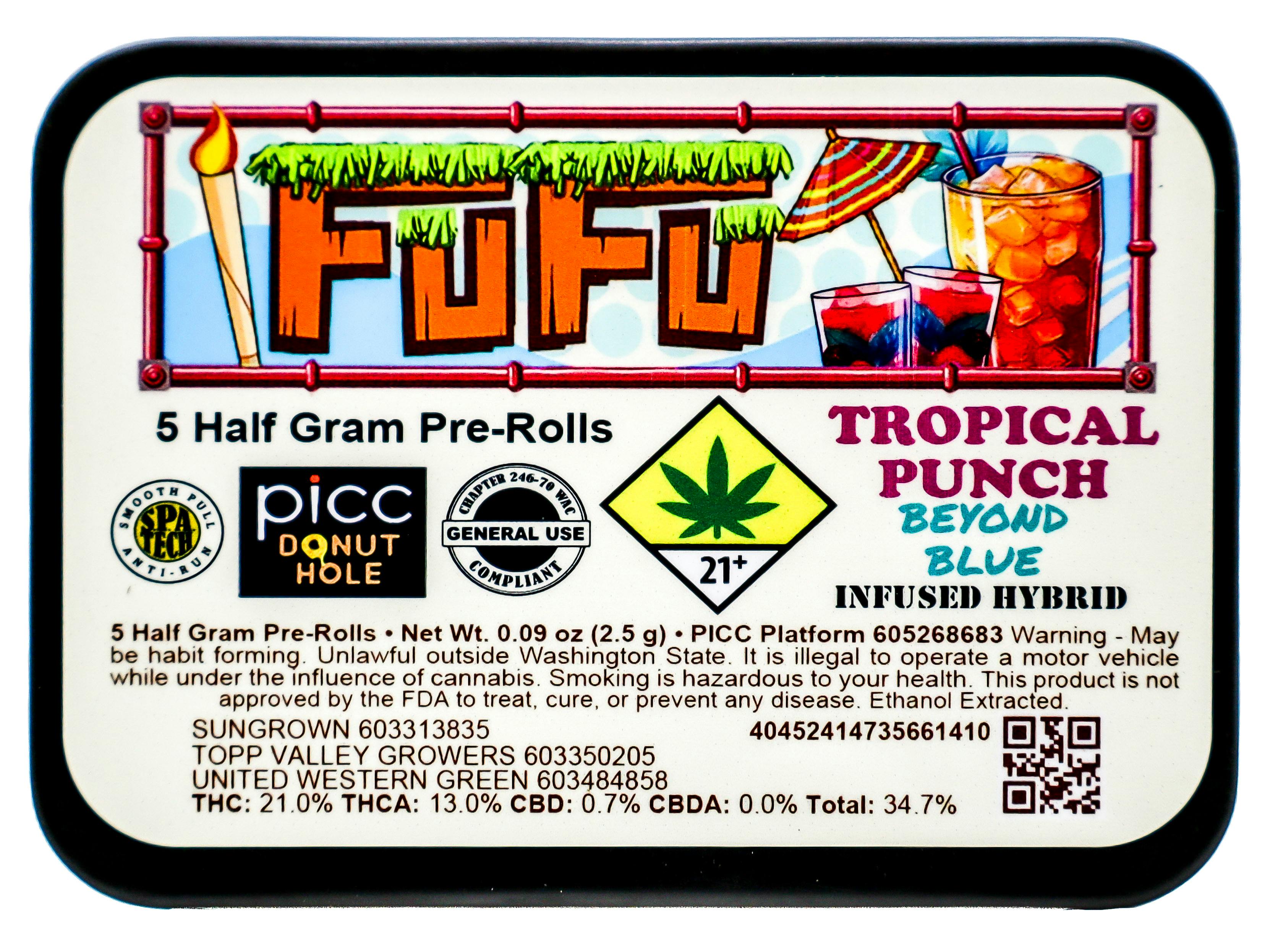 WRX Tropical Punch x Beyond Blue Infused Preroll 5pk 2178761908