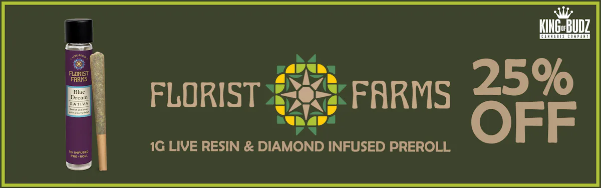 Florist Farms - 1g Live Resin AND Diamond Infused Preroll - 25 Percent OFF