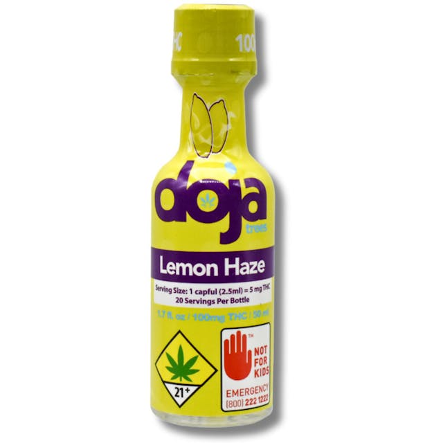 Doja Trees Beverage - Lemon Haze  - 1.7 fl. oz - 100mg THC