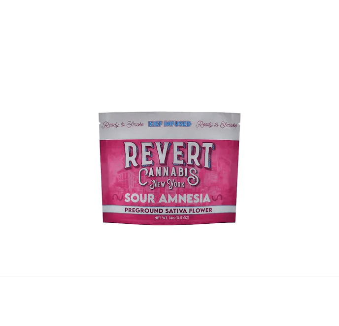 Flower | Revert Cannabis | Sour Amnesia | Kief-Infused Ground Flower | 14g