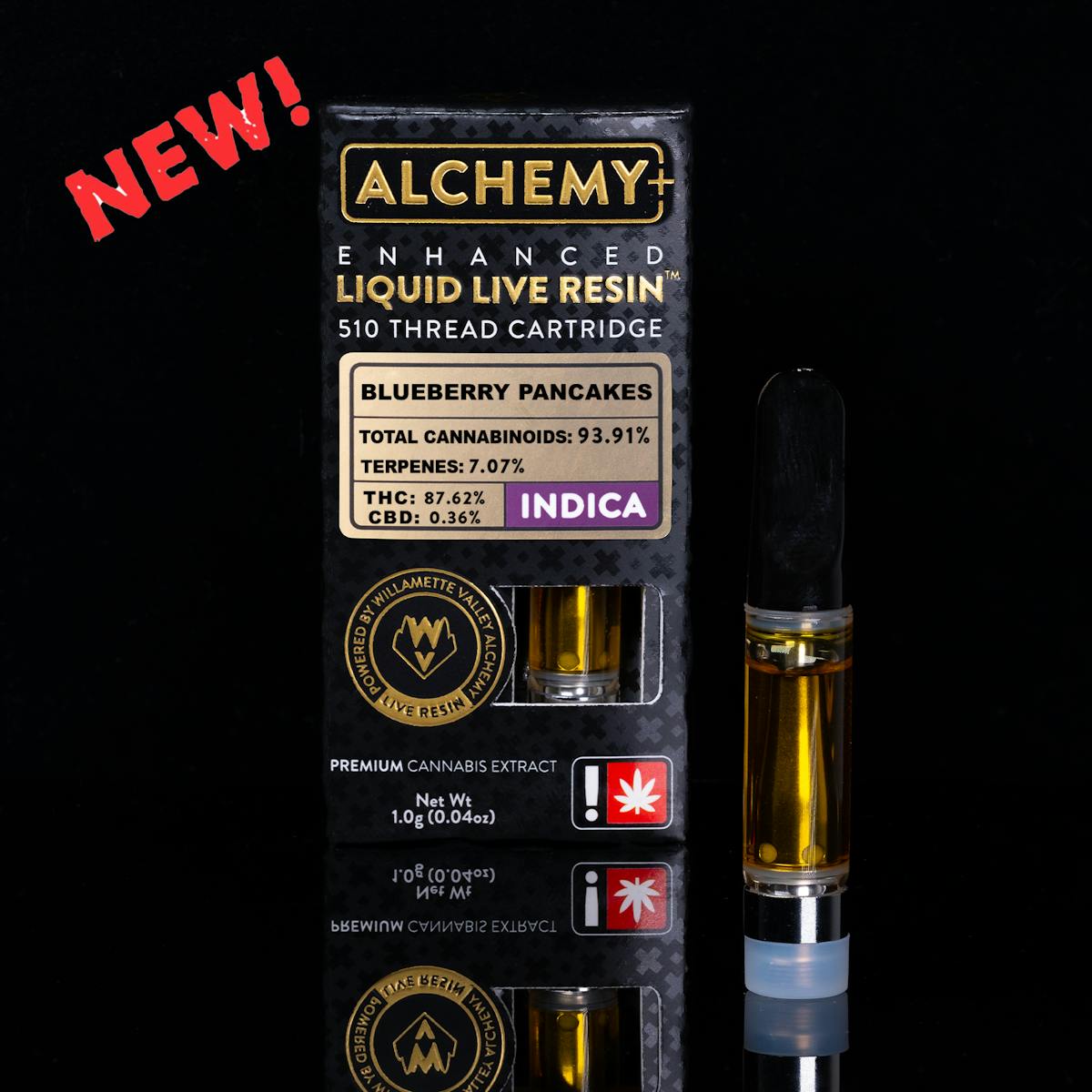 Photo of WVA 1g BLUEBERRY PANCAKES Liquid Live Resin+Distillate 510 Thread Cartridge