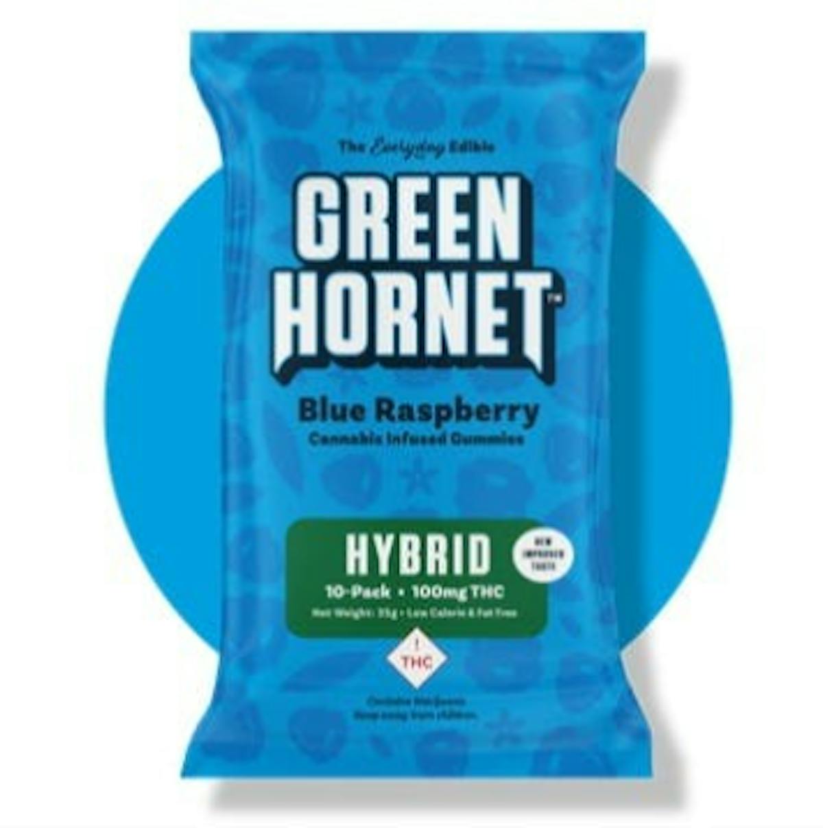 Photo of Green Hornet Blue Raspberry Gummies 100mg 20pk