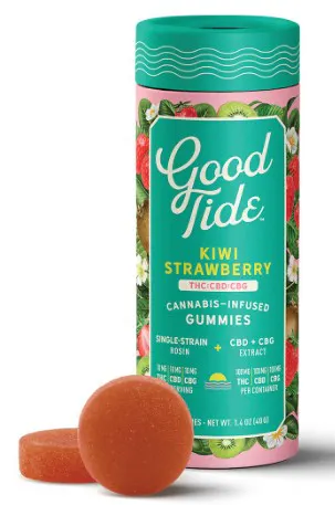 Good Tide Hash Gummy 10pk - Kiwi Strawberry 1:1:1 THC:CBD:CBG