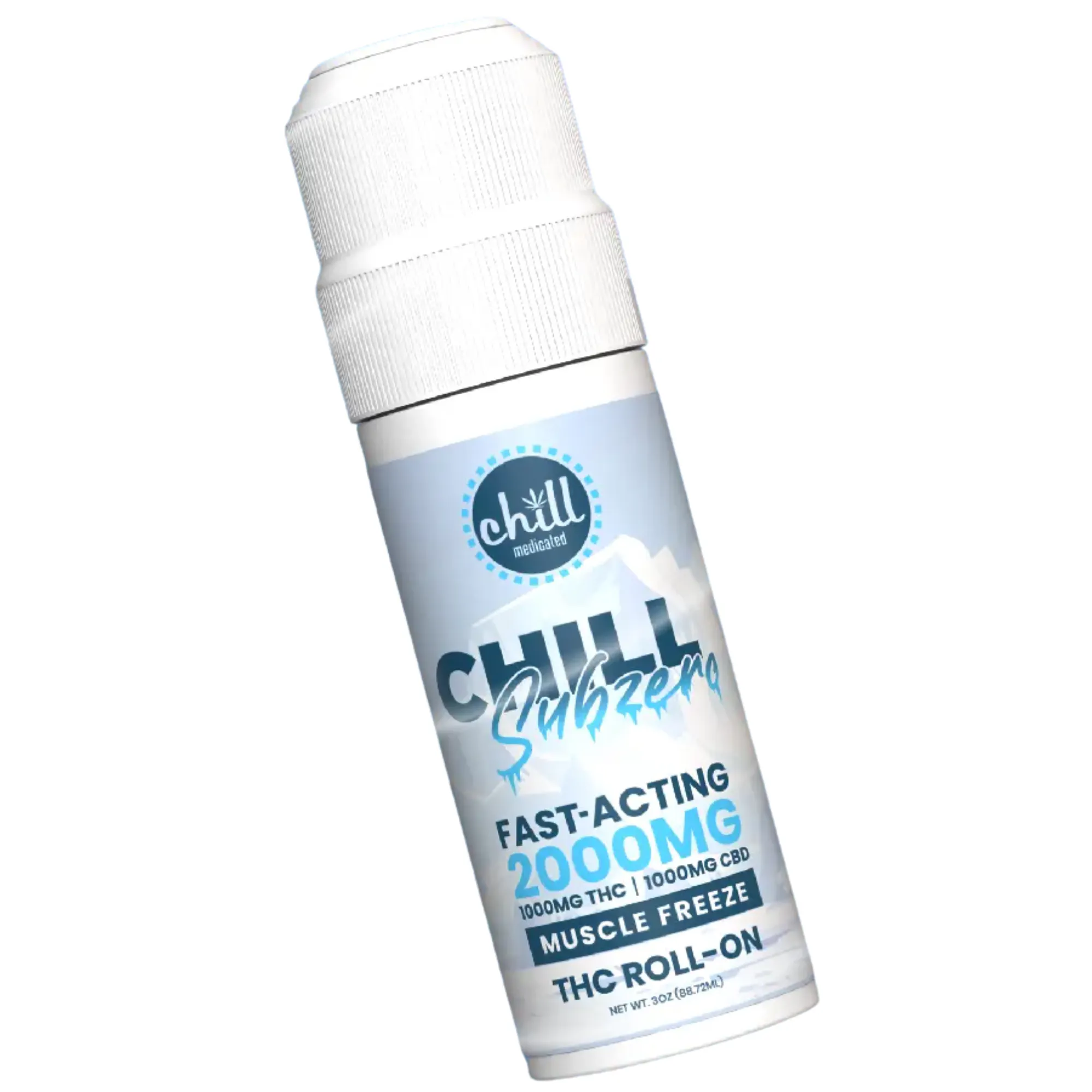 Chill Medicated Subzero Muscle Freeze Roll-On 1000mg THC : 1000mg