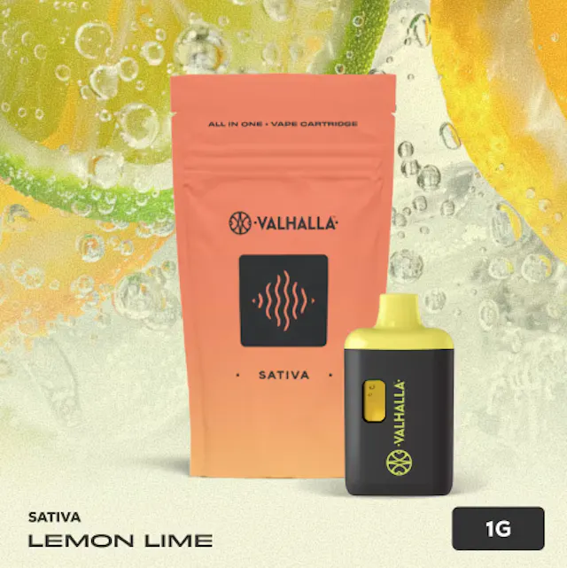 Valhalla Natural Disposable Lemon Lime 1g (sativa, disposables)