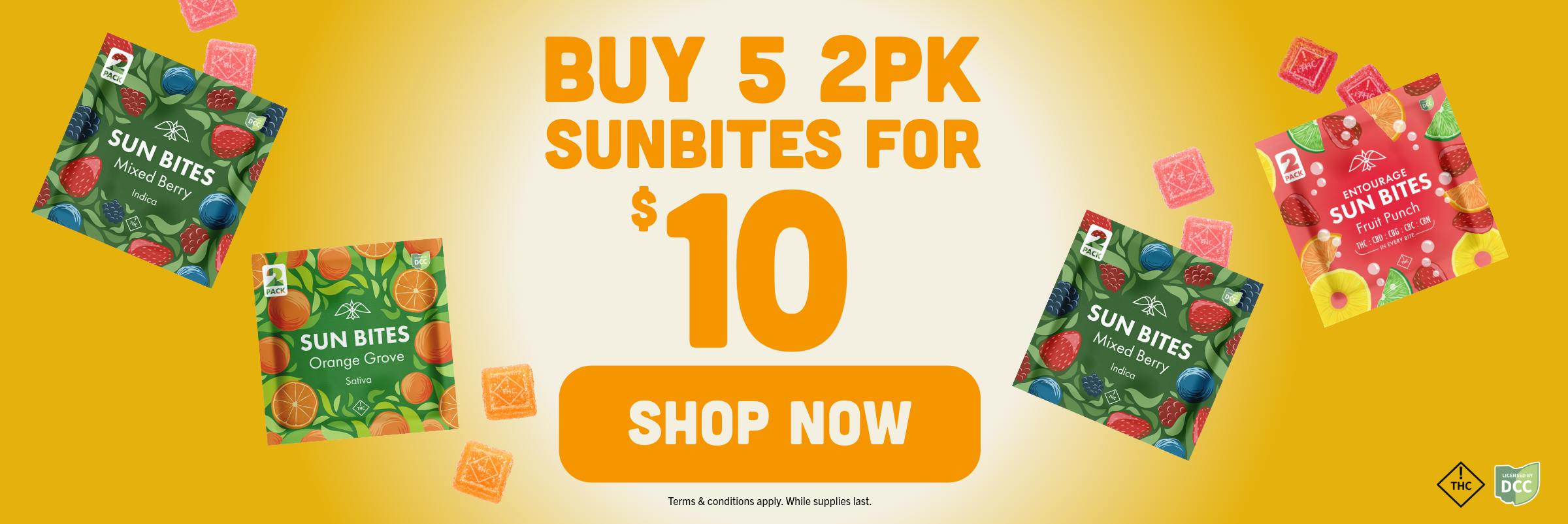 BUY 5 2PK SUNBITES FOR $10 SALE