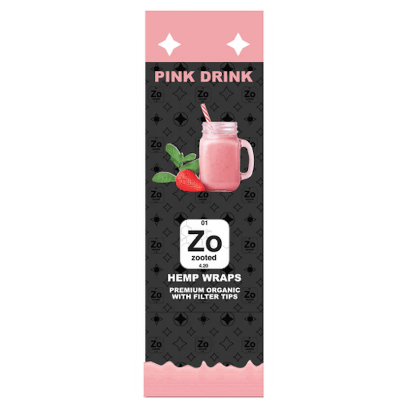 Zooted Brandz Hemp Wraps 2pk (Pink Drink)