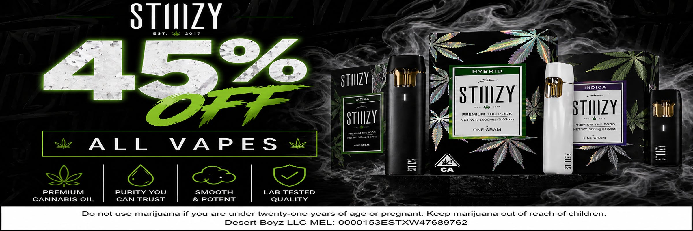 45% OFF | All Vapes | Stiiizy