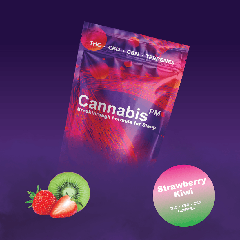 CannabisPM | 50mg Gummies | Strawberry Kiwi 1:1:1 THC:CBD:CBN