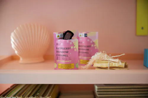 Soft Power Sweets | Raspberry Rainbow | 20MG Caramel-active