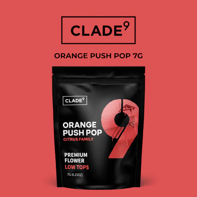 Clade9 Flower Orange Push Pop 7g (sativa, whole flower)