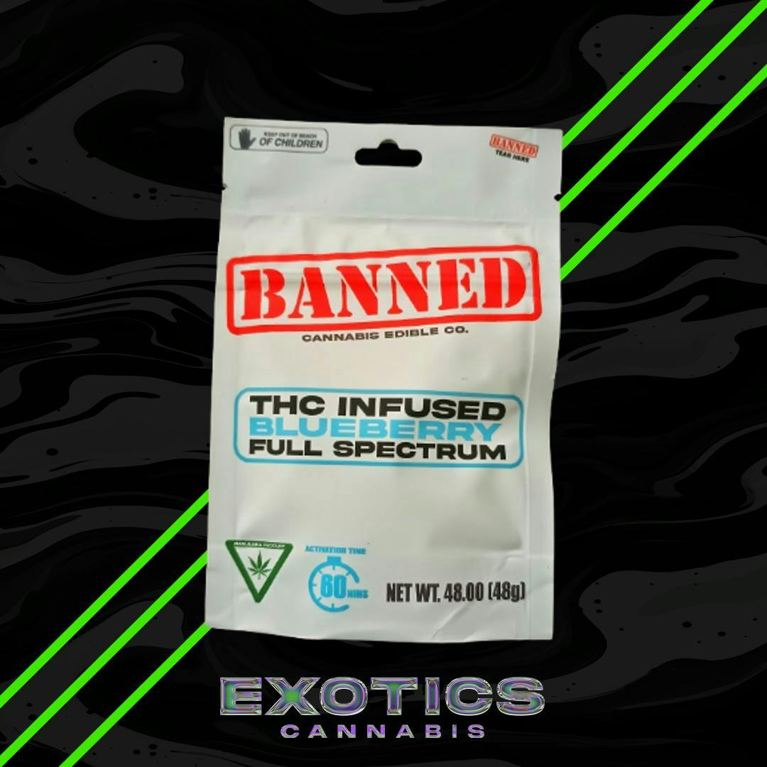 Product: BANNED EDIBLE CO. | BLUEBERRY LEMONADE - 200MG GUMMIES 4PK | HYBRID