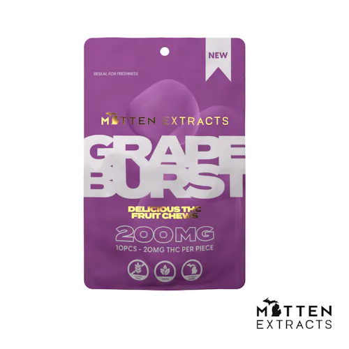 Grape Burst Fruit Chews | 200MG-active