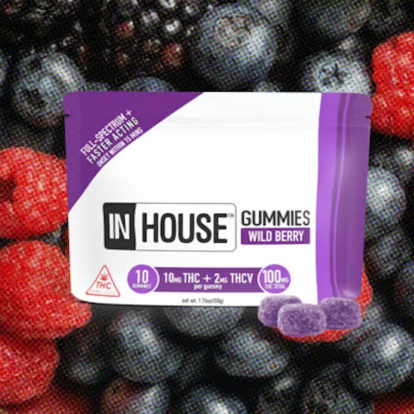 Wild Berry 5:1 (THC:THCV) - 100mg Fast Acting Gummies - In House