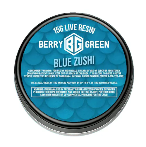Berry Green Blue Sushi Live Resin Baller Jar Rec-active