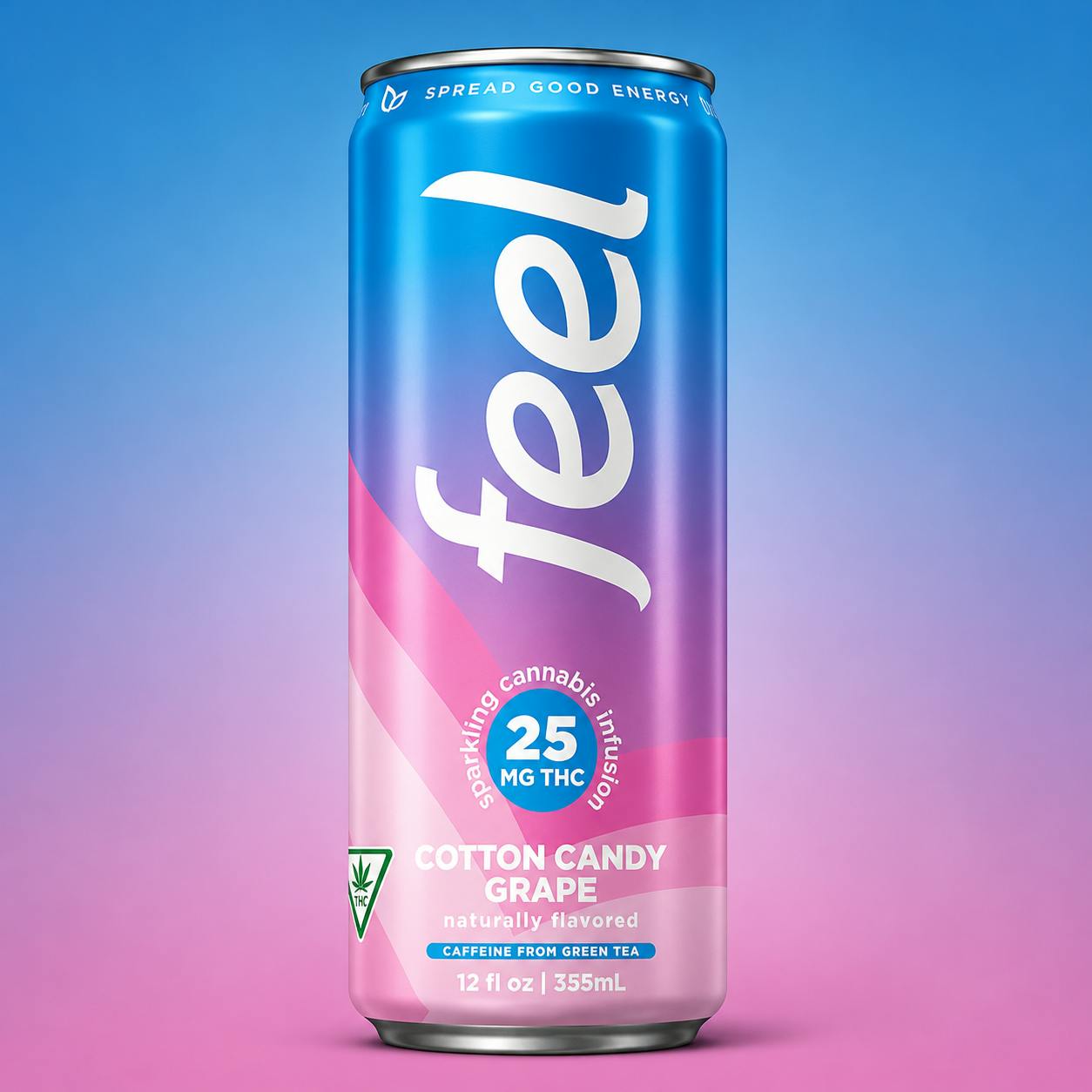 Feel Energy - 25mg Sparkling Drink - Cotton Candy Grape