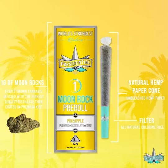 Presidential - Pineapple - Moonrock Infused Pre-Roll image 0