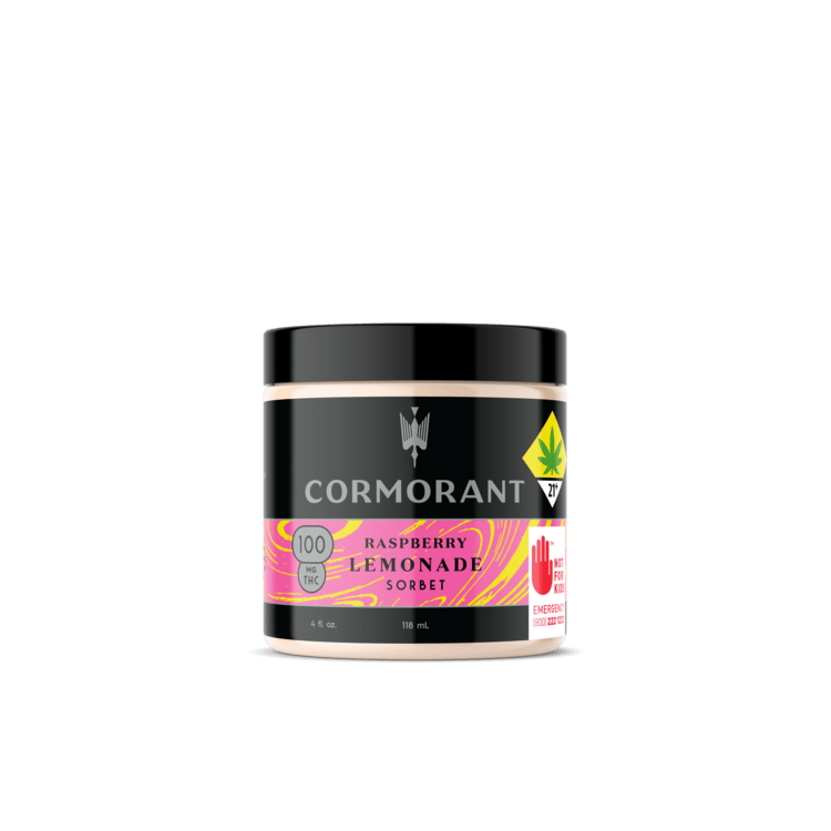 Cormorant: Raspberry Lemonade - 4oz Frozen Sorbet 100mg
