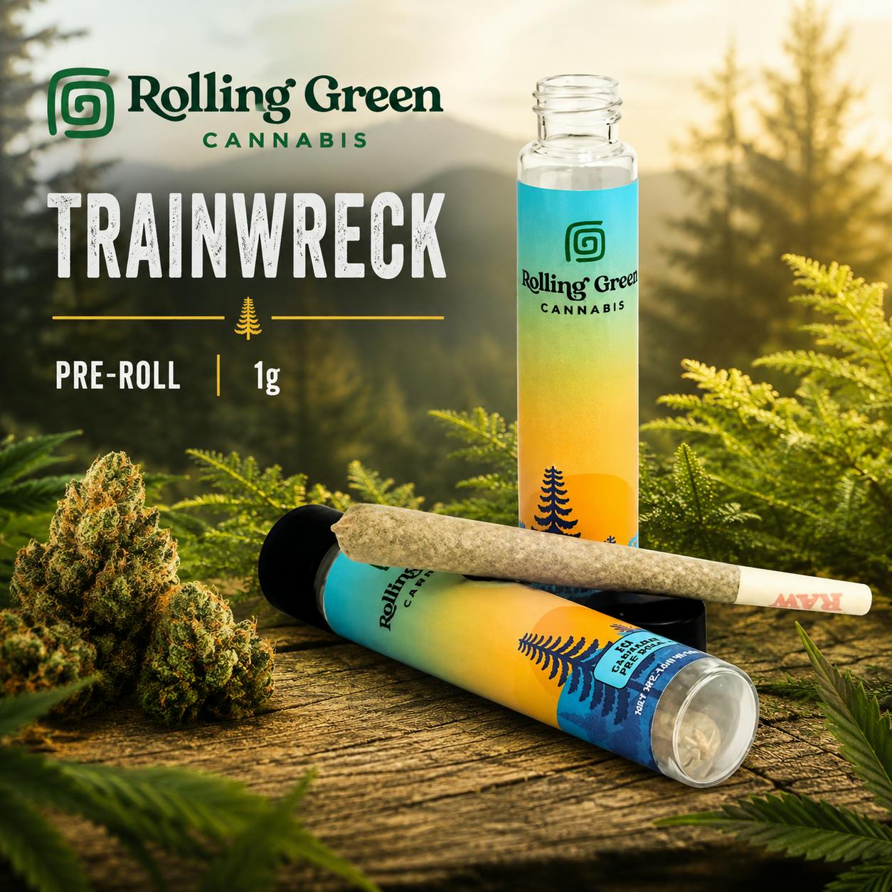 Product Rolling Green | Trainwreck | Pre-Roll | 1g