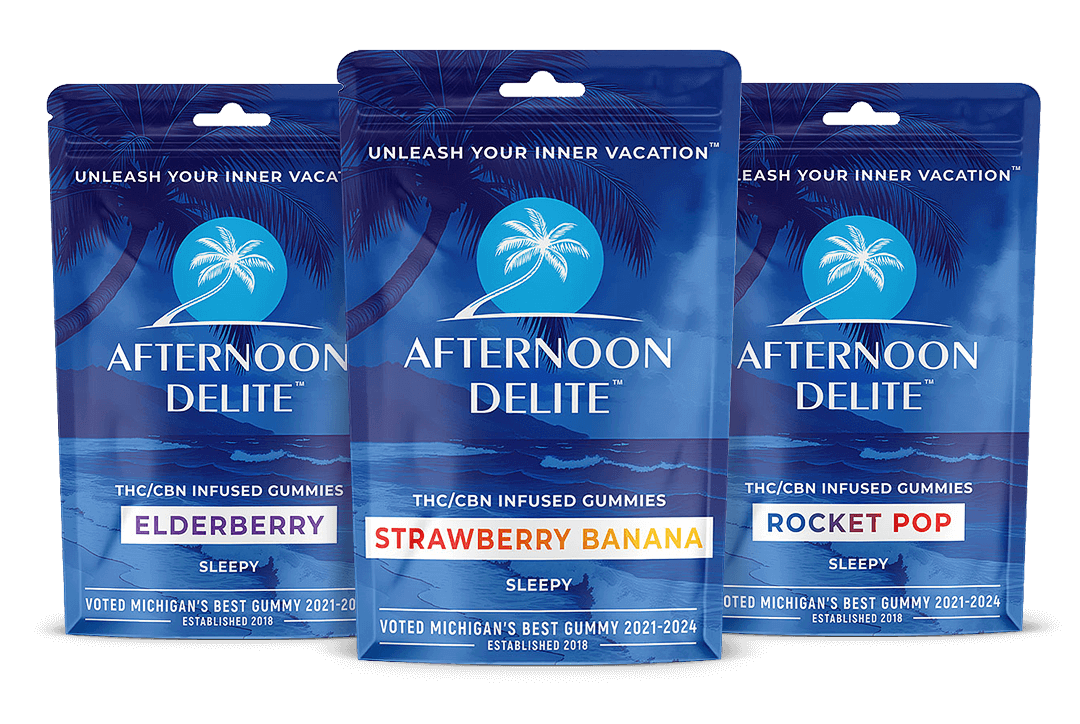 Afternoon Delite - 200mg Gummies - Strawberry Banana 2:1