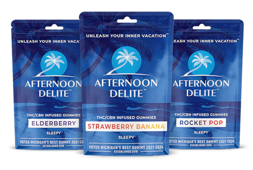 Afternoon Delite - 200mg Gummies - Strawberry Banana 2:1