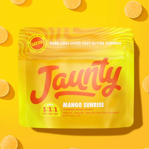 Jaunty - 100mg Gummies 1:1:1 THC/CBG/CBD - Mango Sunrise