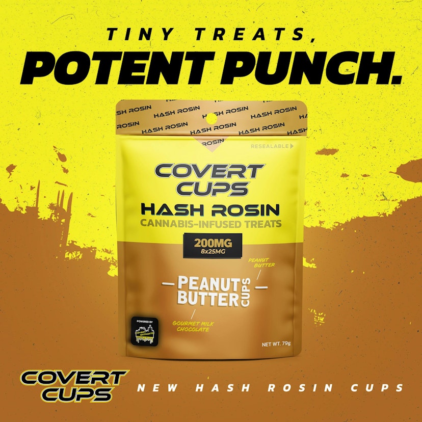 Covert Cups - Peanut Butter Rosin Infused Mini Cups 200mg Chocolate